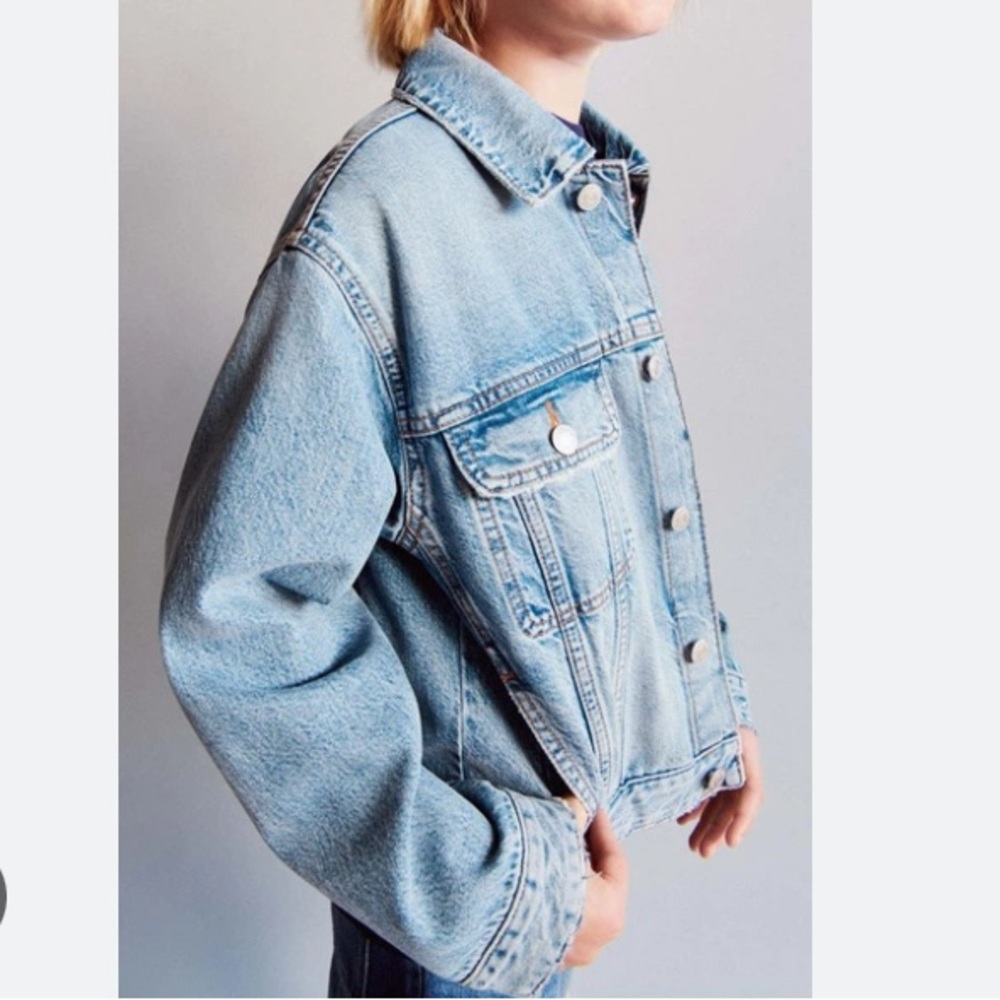 New: Zara All Cotton Denim Truckers Jacket. Size 6 / 7 - Picture 3 of 11